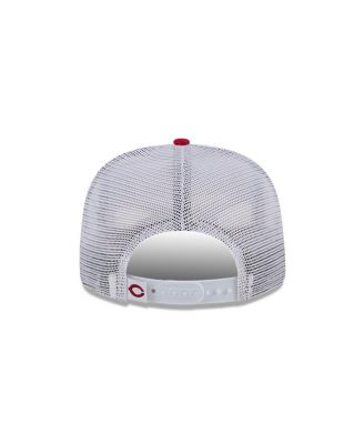 Men's Red Cincinnati Reds Team Horizon 9FIFTY A-Frame Trucker Snapback Hat