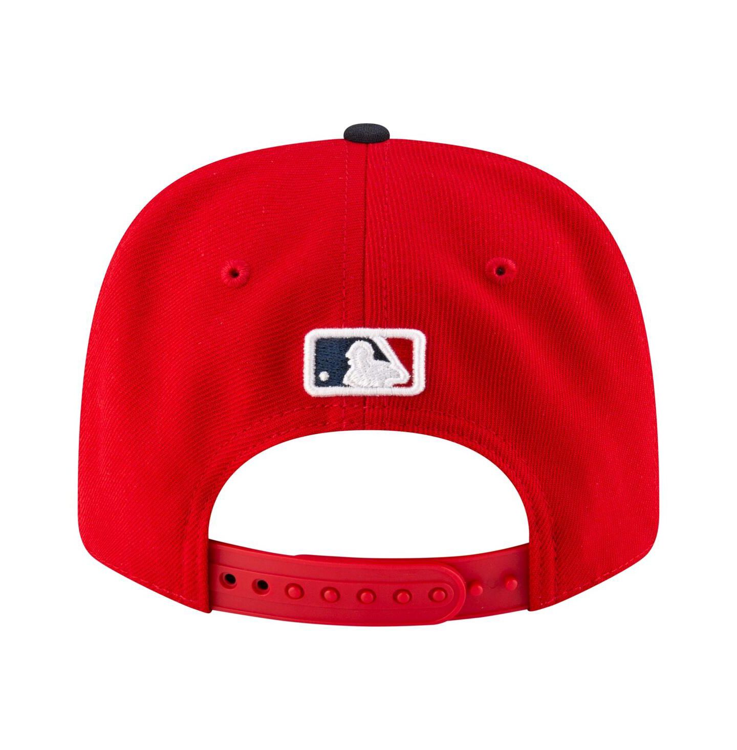 Мужская кепка New Era Red/Black Cleveland Guardians Player Replica 9SEVENTY Adjustable Hat — фото 3