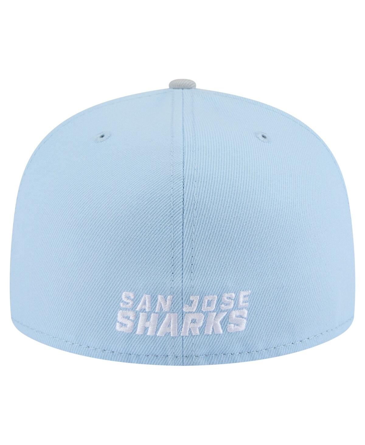 New Era Men's Light Blue/Gray San Jose Sharks Color Pack Two-Tone 59FIFTY Fitted Hat