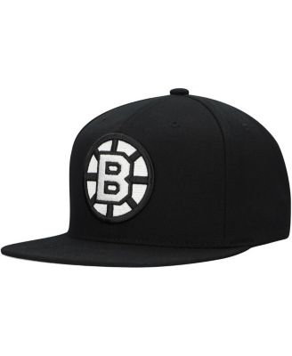 Men's Black Boston Bruins Team Snapback Hat
