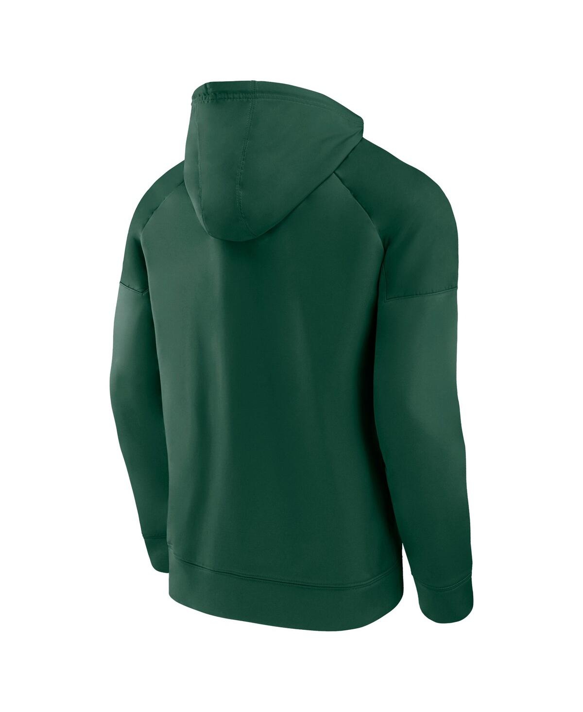Fanatics Men's Green Minnesota Wild Iconic Defender Raglan Pullover Hoodie In Green