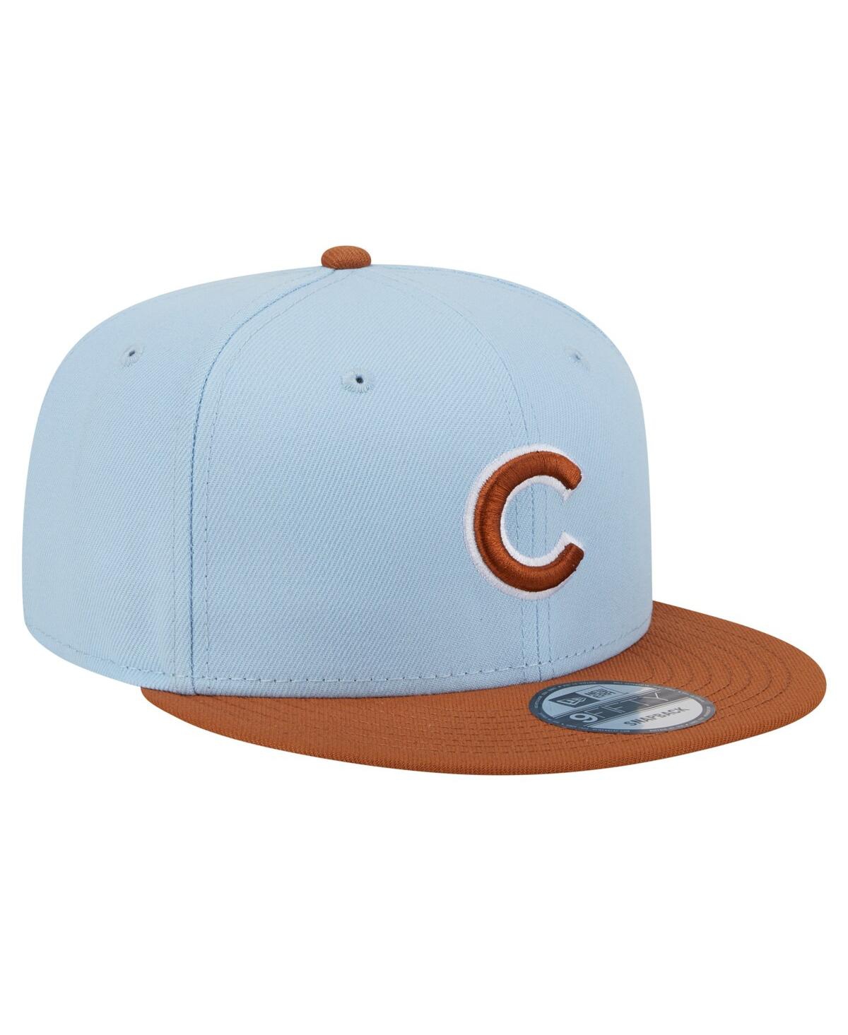New Era Men's Light Blue Chicago Cubs Spring Color Two-tone 9fifty Snapback Hat In Light Blue