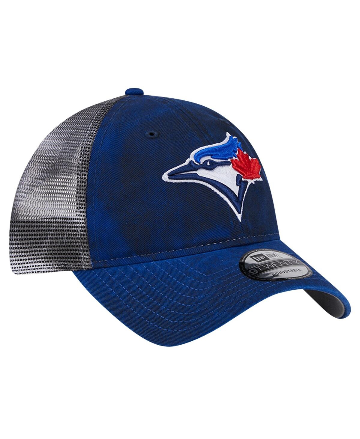 NEW ERA MEN'S ROYAL TORONTO BLUE JAYS TEAM SLICK TRUCKER 9TWENTY ADJUSTABLE HAT 
