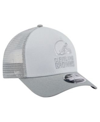 Men's Gray Cleveland Browns Domain 9FORTY A-Frame Trucker Adjustable Hat