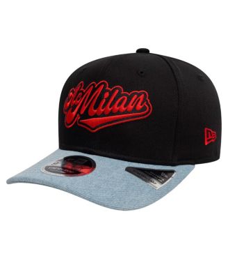 Men's Black/Denim AC Milan 9FIFTY Stretch-snap Adjustable Hat