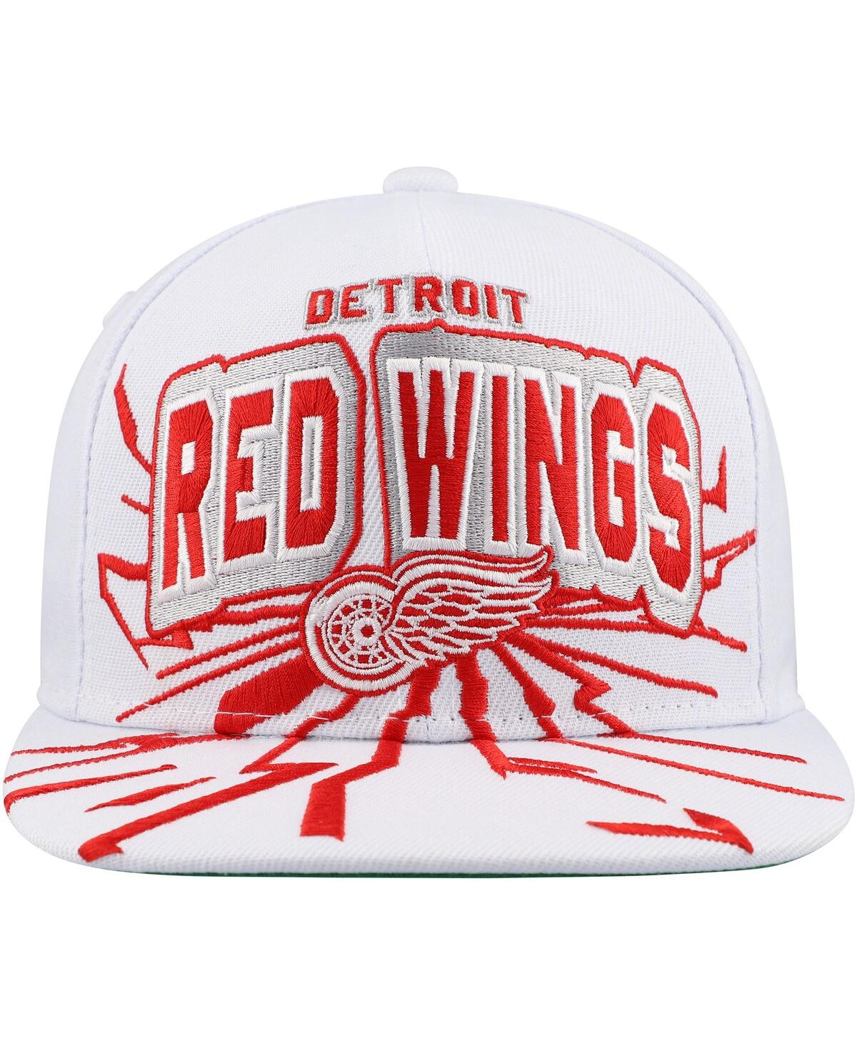 Shop Mitchell & Ness Big Boys And Girls White Detroit Red Wings After Shock Snapback Hat
