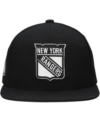 Men's Black New York Rangers Team Snapback Hat