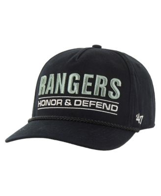 Men's Black New York Rangers OHT Military Appreciation Homeland Honor and Defend Hitch Adjustable Hat