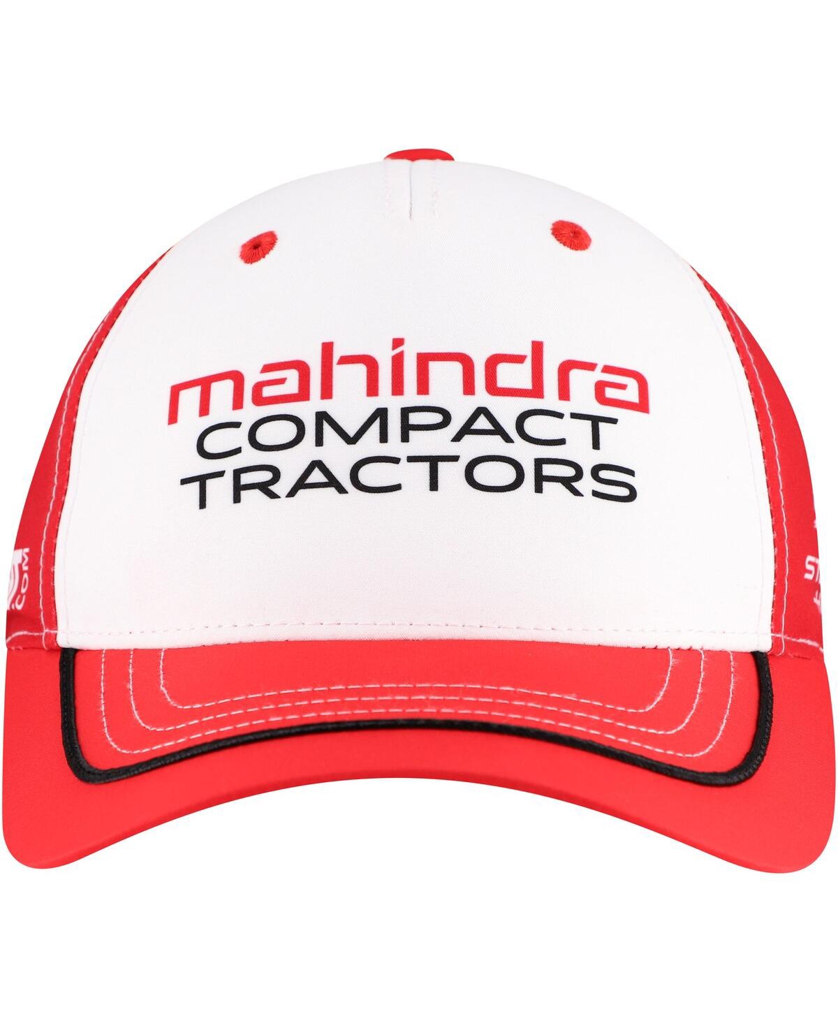 Stewart-haas Racing Team Collection Men's White/red Chase Briscoe Mahindra Uniform Adjustable Hat In White,red