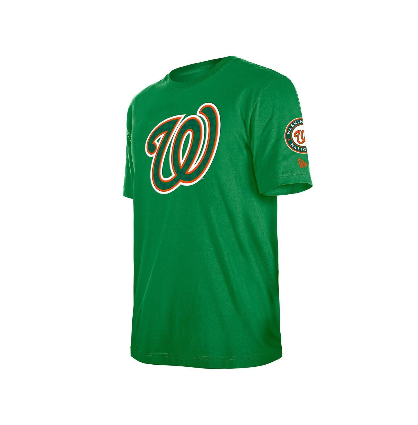 Мужская футболка New Era Kelly Green Washington Nationals St. Patrick's Day Shamrock Fill — фото 3