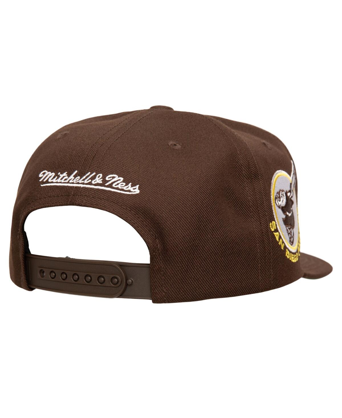 Mitchell & Ness Men's Brown San Diego Padres Double Up Snapback Hat In Brown