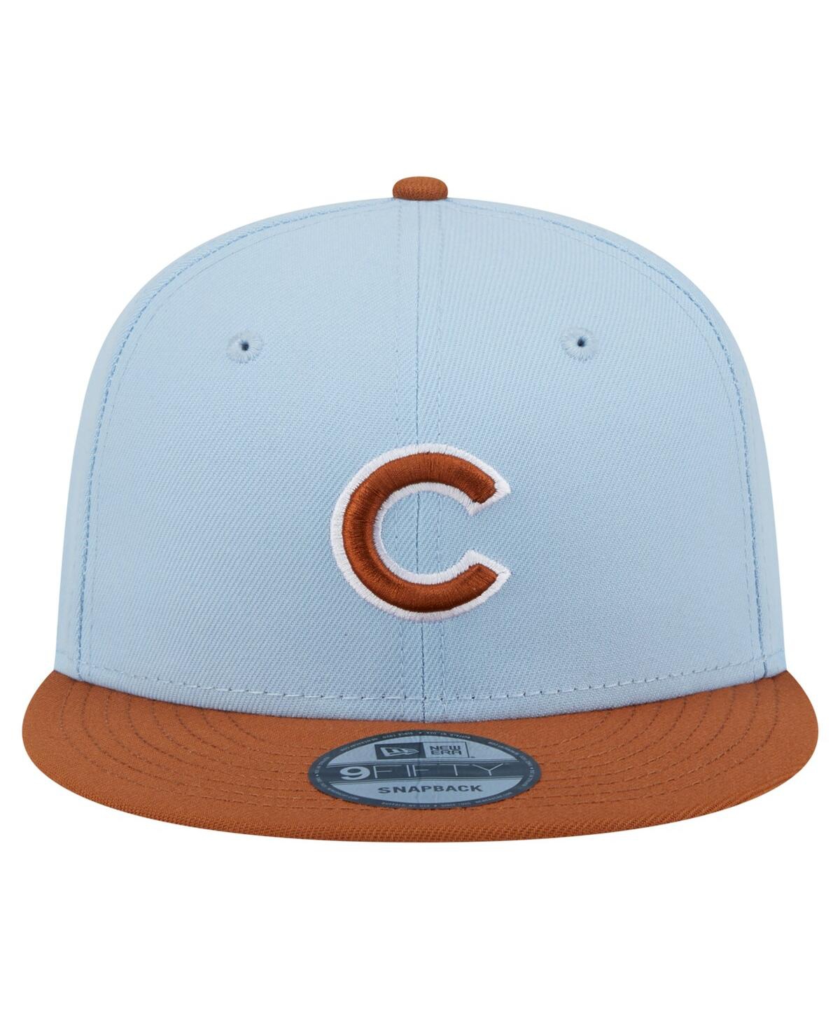 New Era Men's Light Blue Chicago Cubs Spring Color Two-tone 9fifty Snapback Hat In Light Blue