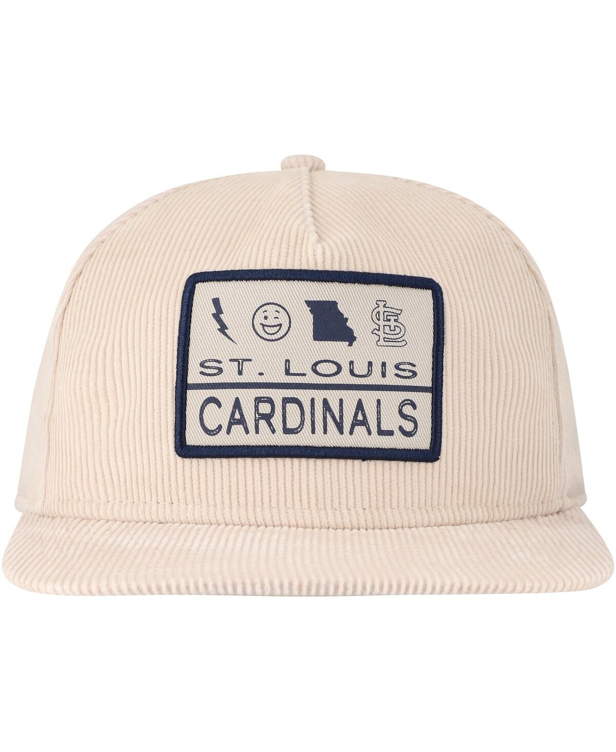 NEW ERA MEN'S KHAKI ST. LOUIS CARDINALS SUMMER ESSENTIAL GOLFER SNAPBACK HAT 