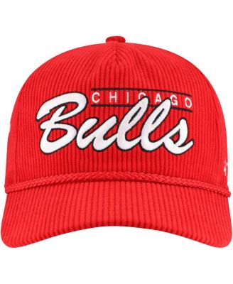 Men's Red Chicago Bulls Double Header Sidepatch Cord Hitch Adjustable Hat