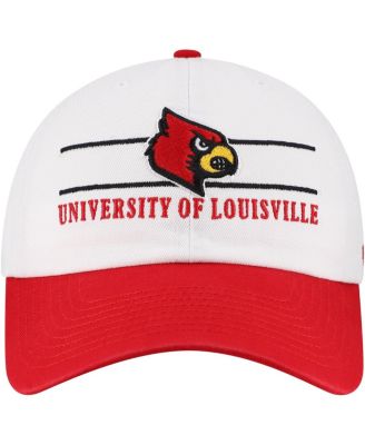 Men's White Louisville Cardinals Gridiron Clean Up Adjustable Hat