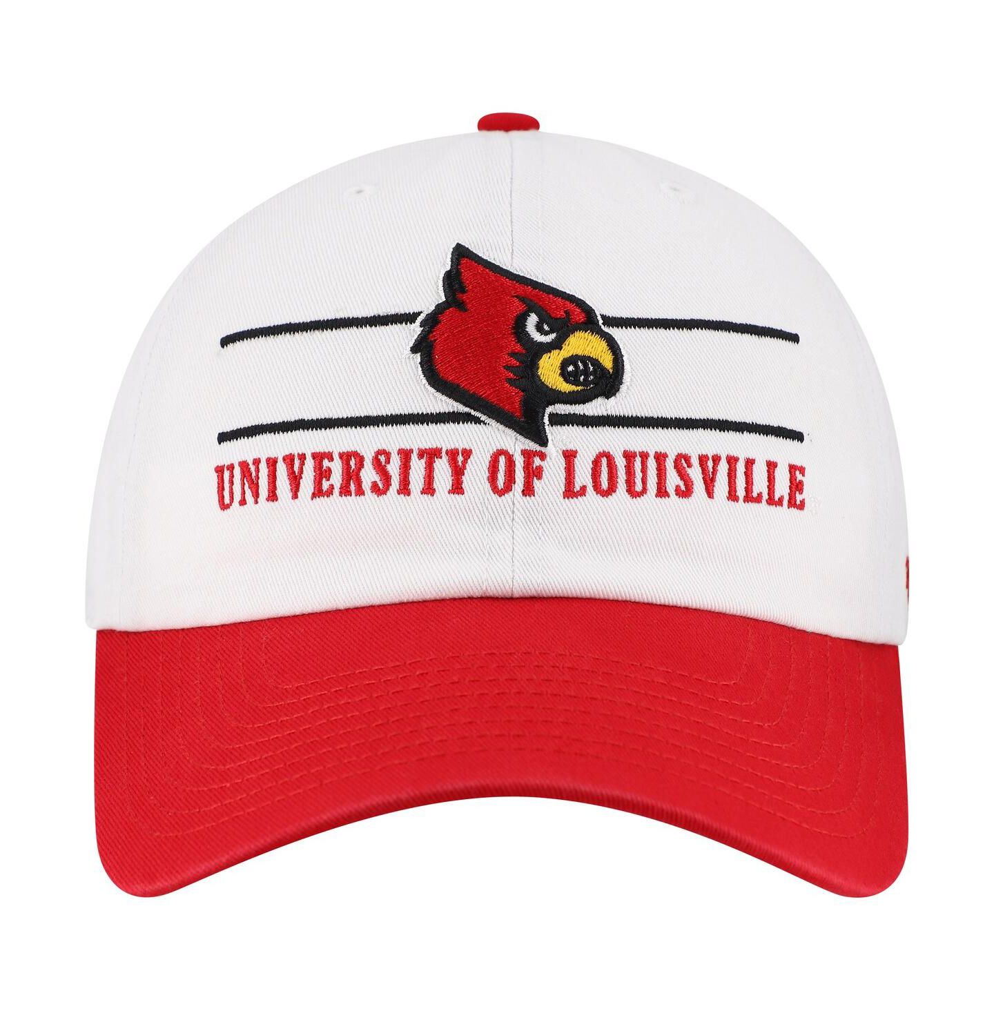 Мужская кепка '47 Brand White Louisville Cardinals Gridiron Clean Up Adjustable Hat — фото 4