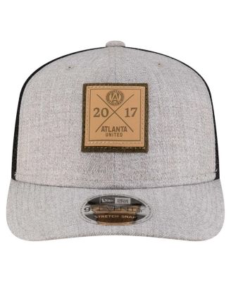 Men's Heather Gray Atlanta United FC 9SEVENTY COOLERA Stretch-snap Adjustable Hat