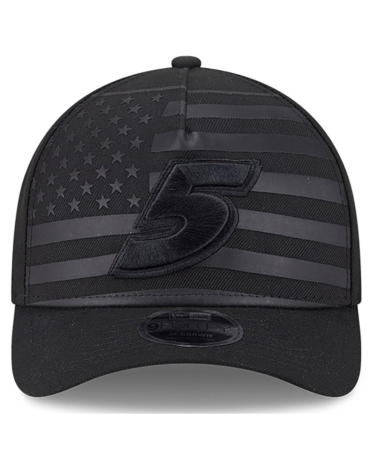 New Era Men's Black Kyle Larson American Flag 9forty M-crown A-frame Adjustable Hat In Black