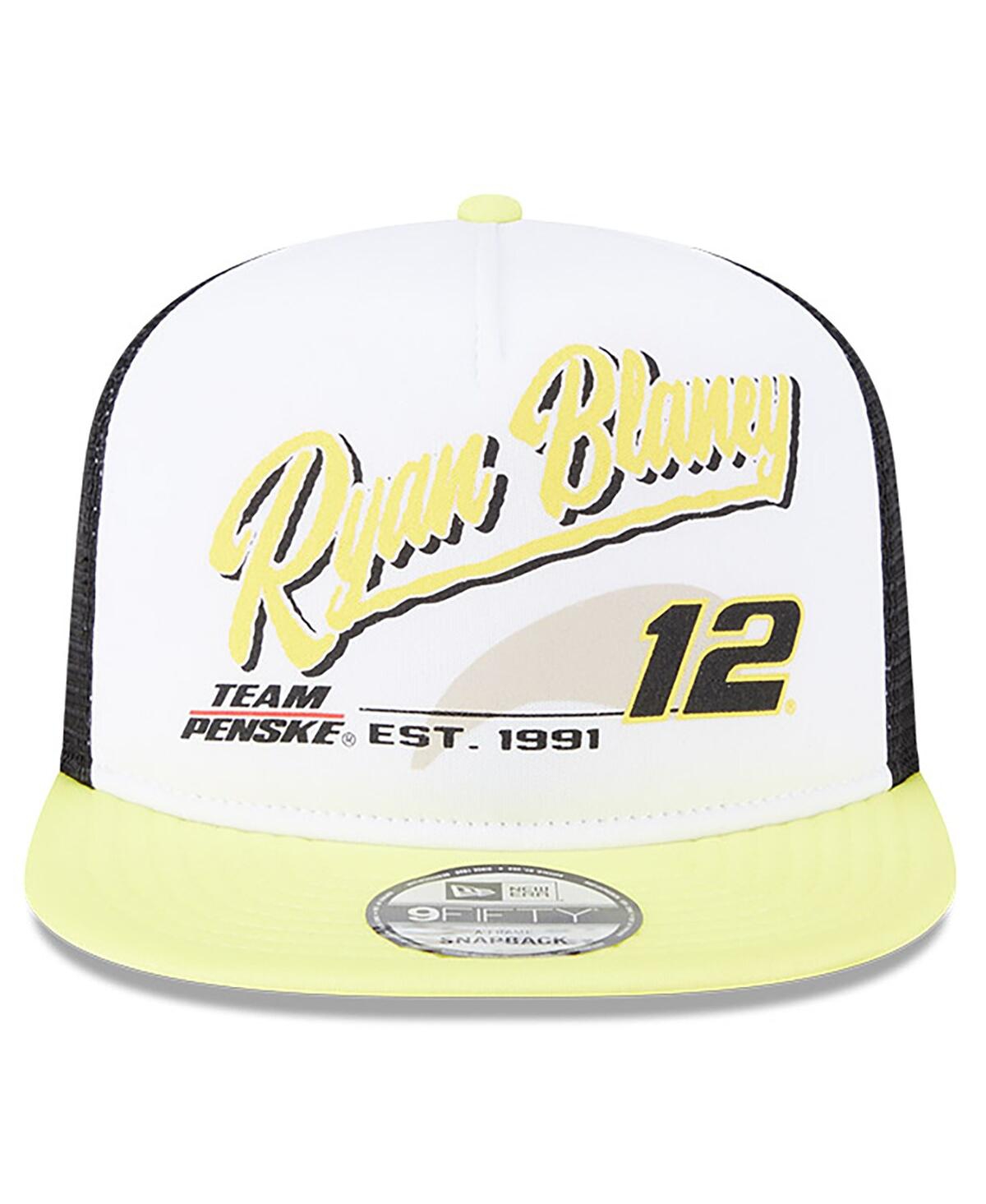 New Era Men's Black Ryan Blaney 9fifty A-frame Retro Script Snapback Hat In Black