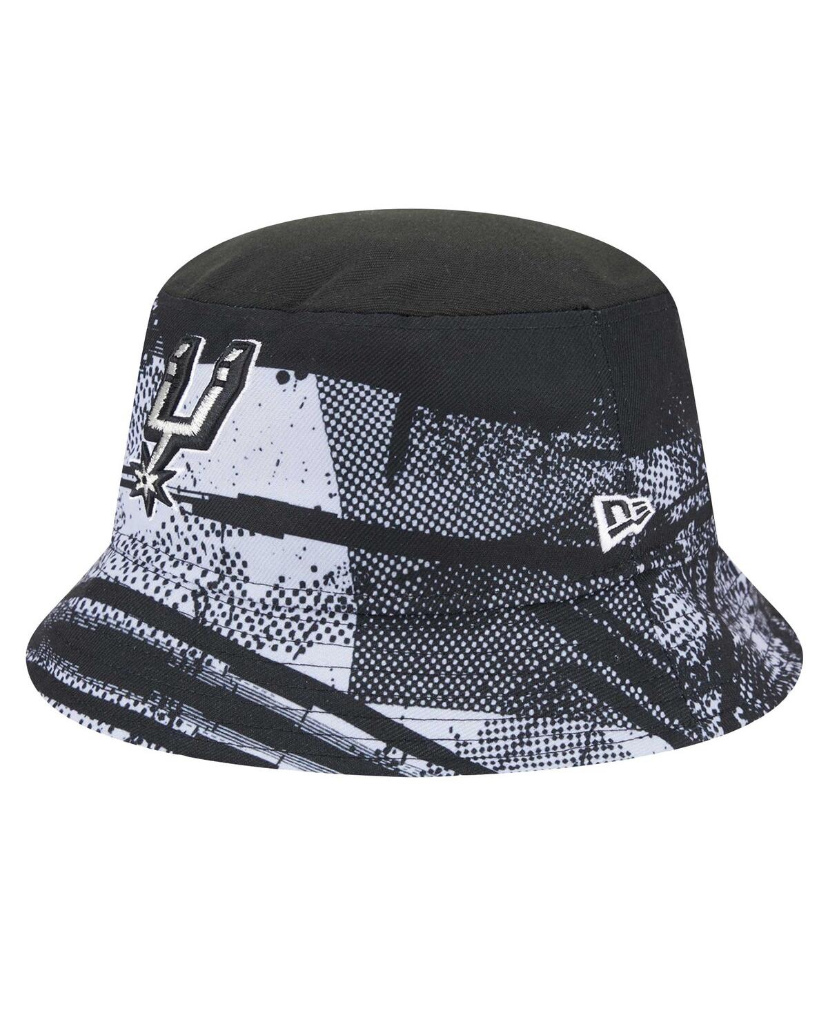New Era Men's Black/gray San Antonio Spurs Tip-off Bucket Hat In Black,gray