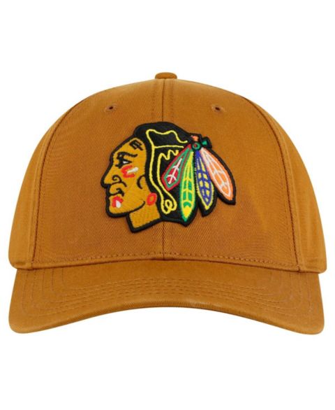 Мужская кепка American Needle Tan Chicago Blackhawks Hepcat Washed Twill Adjustable Hat