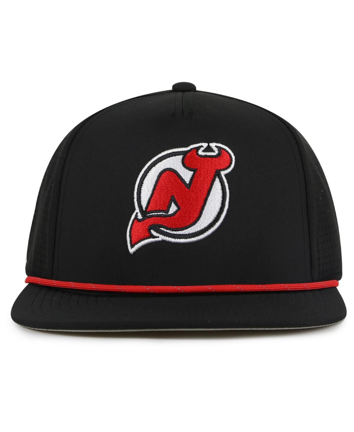 AMERICAN NEEDLE MEN'S BLACK NEW JERSEY DEVILS BUXTON PRO TECH ADJUSTABLE HAT 