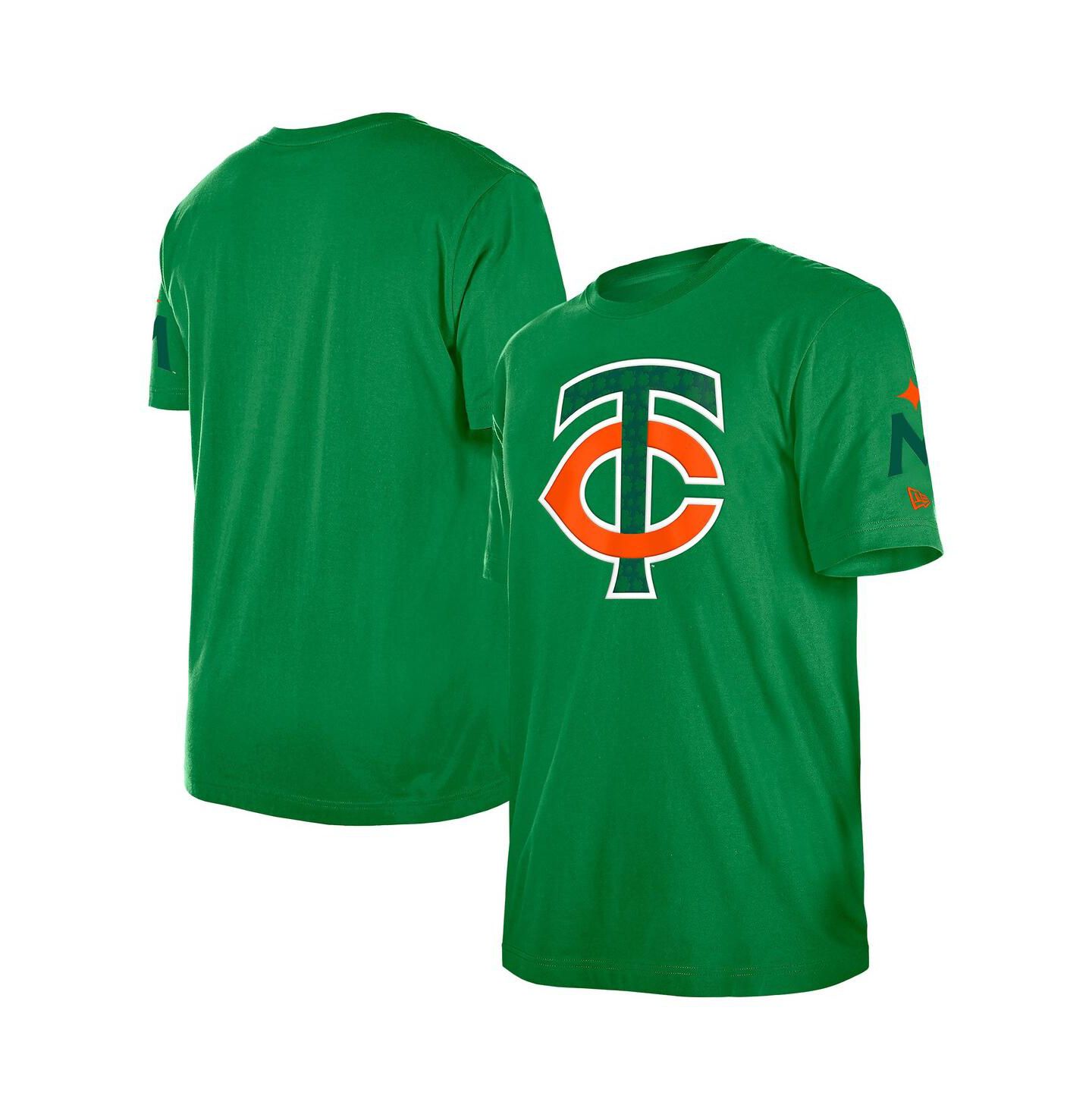 Мужская футболка New Era Kelly Green Minnesota Twins St. Patrick's Day Shamrock Fill — фото 1