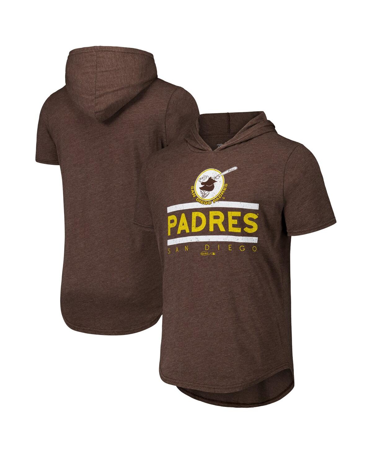 Men's Brown San Diego Padres Tri-Blend Hoodie T-Shirt - Brown