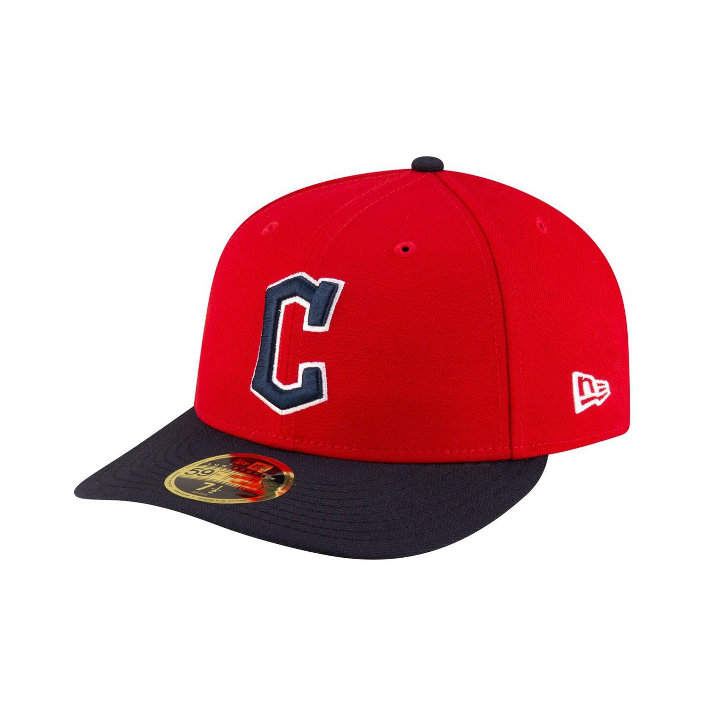 Мужская кепка New Era Red/Black Cleveland Guardians Authentic Collection On-Field Low Profile 59FIFTY Fitted Hat — фото 1