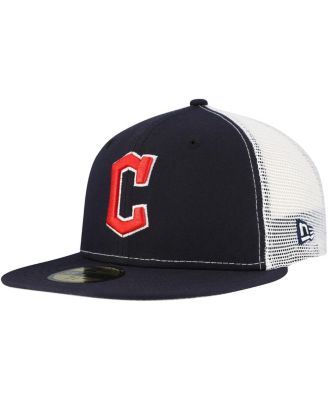 New Era - Men's Navy Cleveland Guardians Team Color 59FIFTY Trucker Fitted Hat