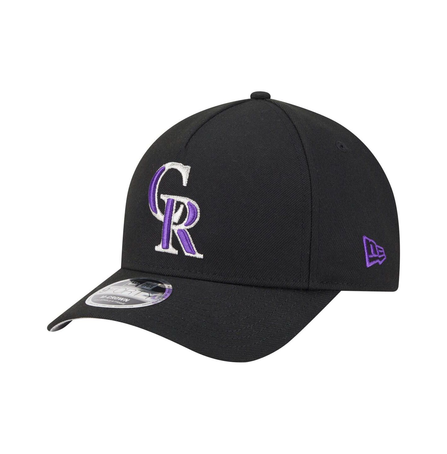 Мужская кепка New Era Black Colorado Rockies 9FORTY M-Crown Adjustable Hat — фото 1