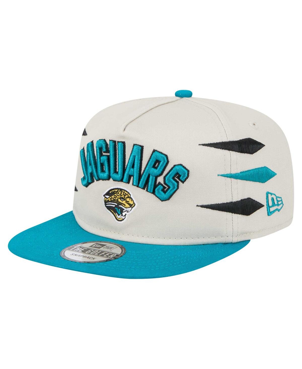 Men's Stone/Teal Jacksonville Jaguars Athletic Golfer Snapback Hat - Stone, Teal
