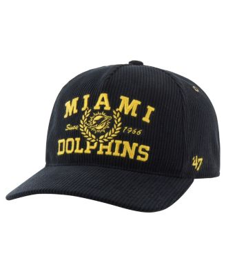 '47 Brand - Men's Black Miami Dolphins Letterman Hitch Adjustable Hat