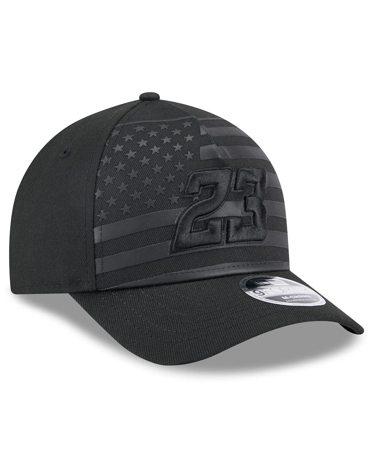 New Era Men's Black Bubba Wallace American Flag 9forty M-crown A-frame Adjustable Hat In Black