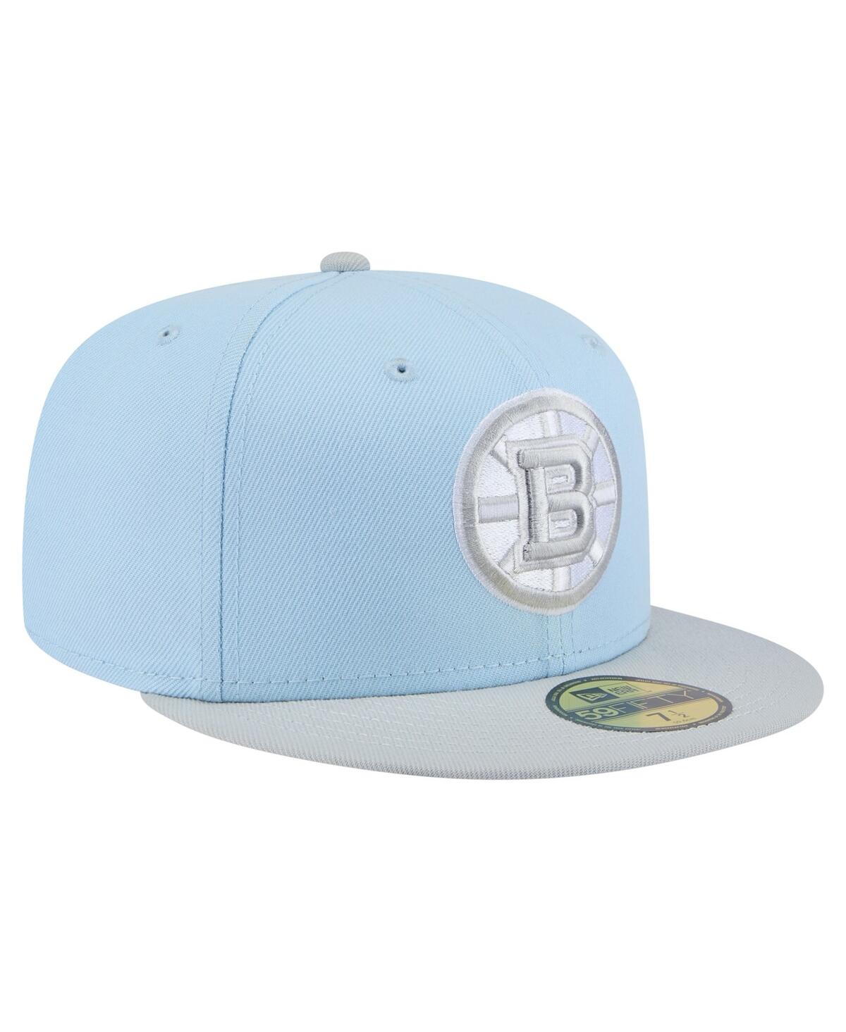 New Era Men's Light Blue/gray Boston Bruins Color Pack Two-tone 59fifty Fitted Hat In Light Blue