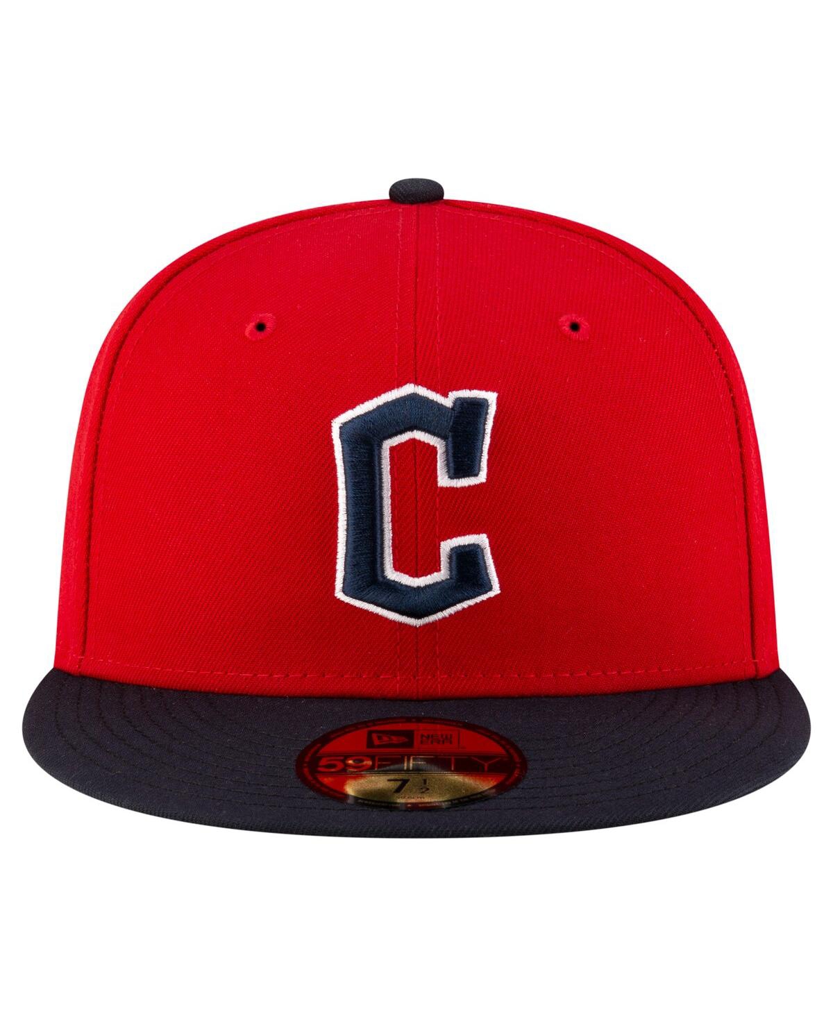 NEW ERA MEN'S RED/BLACK CLEVELAND GUARDIANS AUTHENTIC COLLECTION ON FIELD 59FIFTY FITTED HAT 