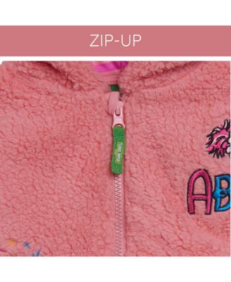 Toddler Girls Fleece Zip Up Hoodie to (12 Months - 7-8)