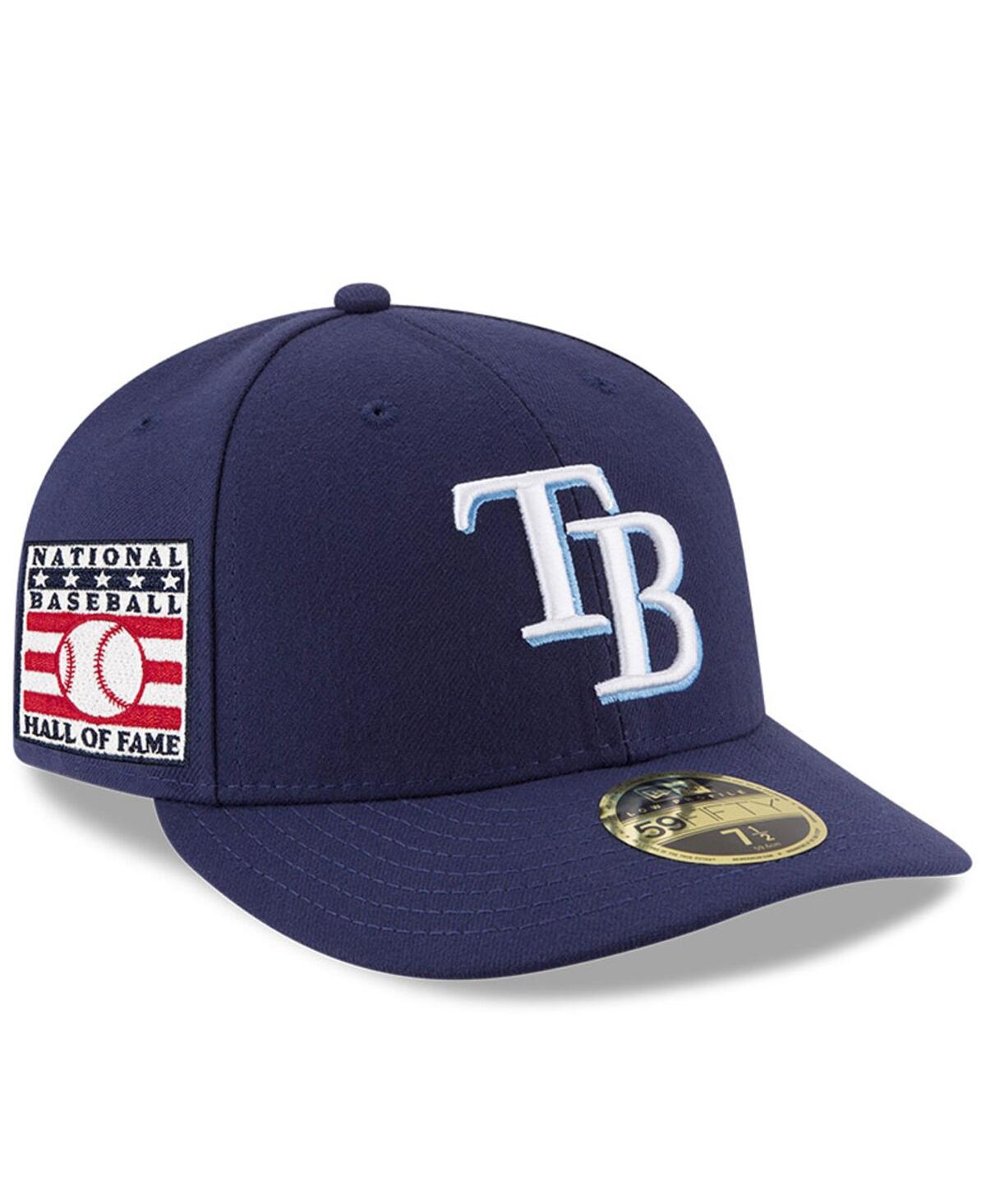New Era Men's Navy Tampa Bay Rays National Baseball Hall Of Fame Low Profile 59fifty Fitted Hat In Navy