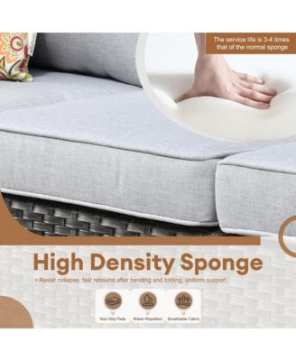 7-Piece Outdoor High-Back Wicker Sectional Sofa Set, All-Weather Rattan Patio Furniture for Garden, Backyard & Porch