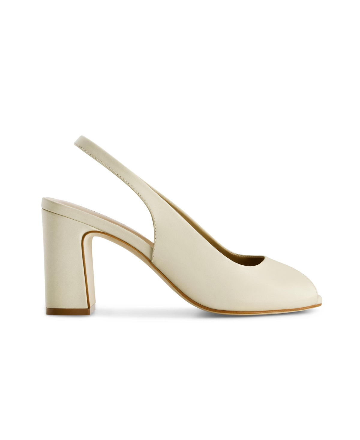 Bernardo Adell Peep Toe Pump - Eggshell