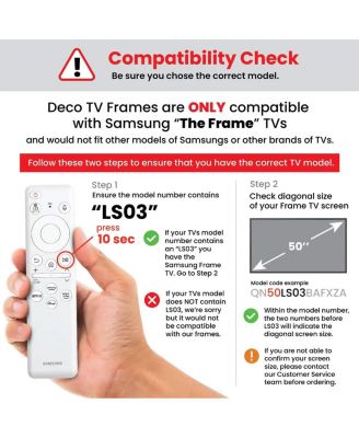 Slim 43" Deco Frame designed for Samsung, compatible with models from 2021 to 2025 – TV frame