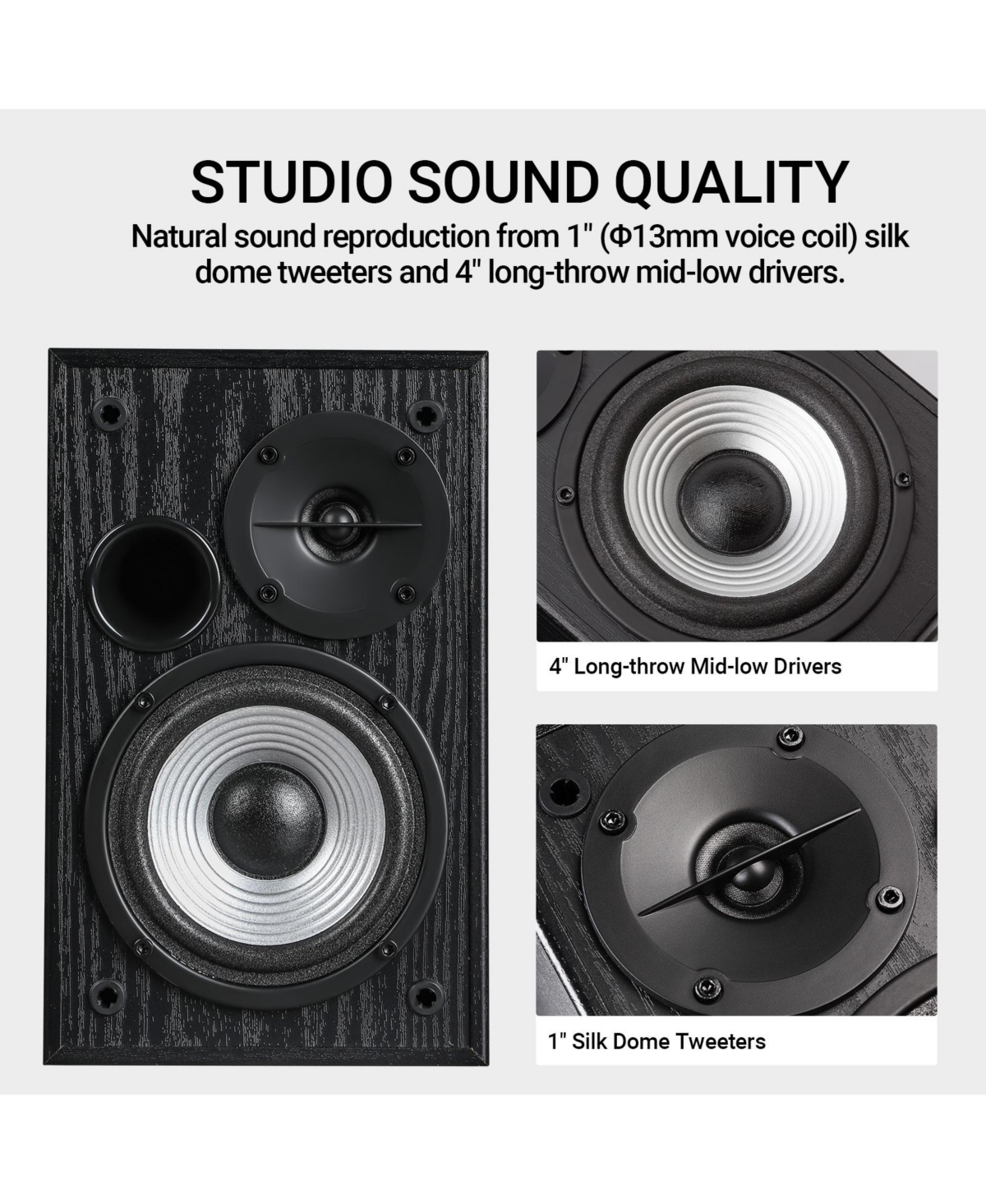 Edifier Bluetooth Bookshelf Speakers with Mdf Enclosure, Powered Studio Monitors - 24W Rms (Pair)