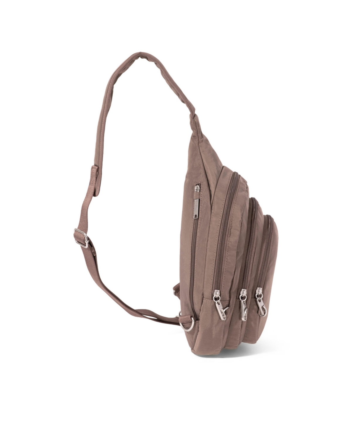Baggallini Securtex Anti-theft Multi Zip Sling Bag In Portobello