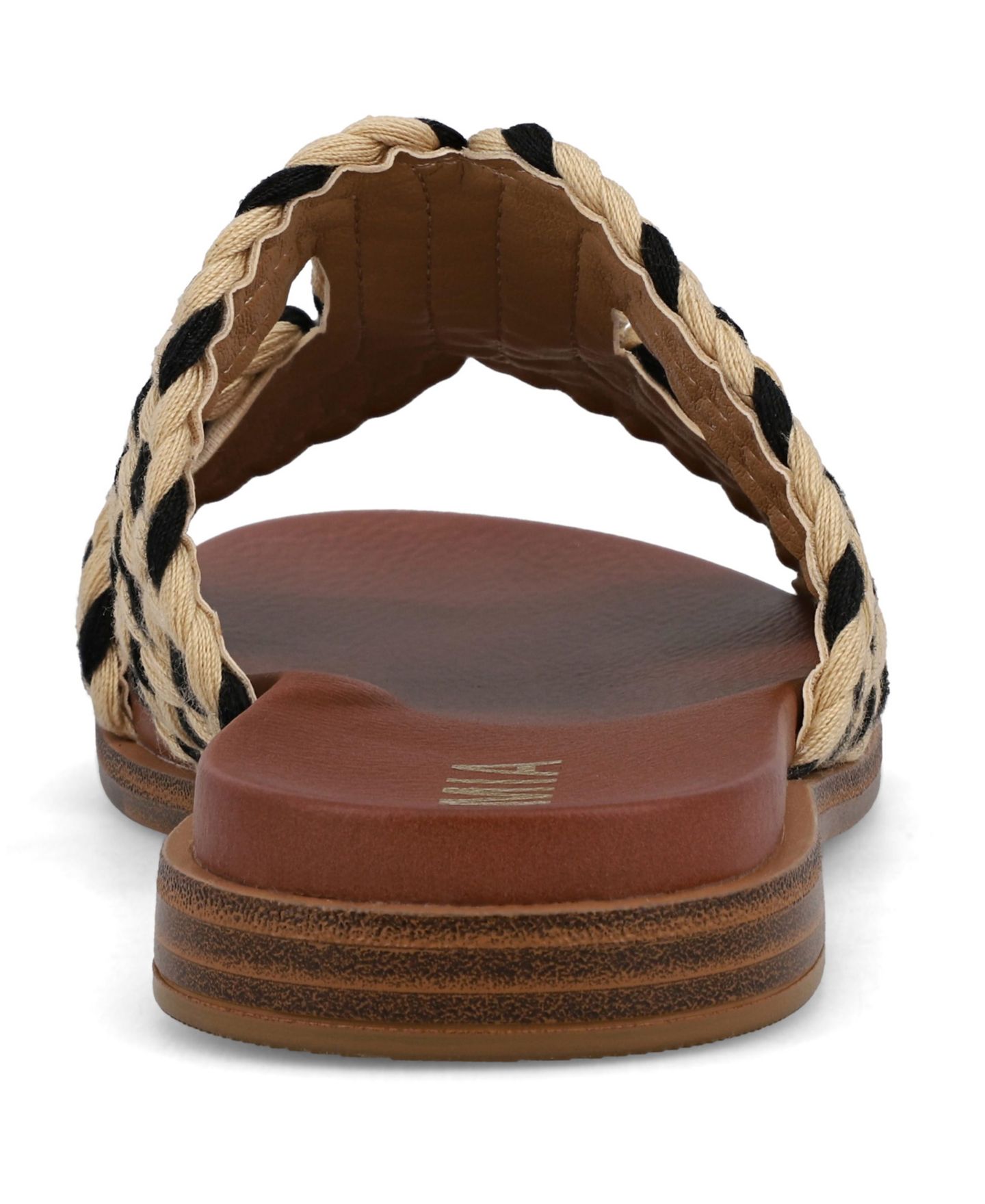 Женские сандалии MIA Poet Round Toe Flat, цвет: Натуральный / Чёрный — фото 3