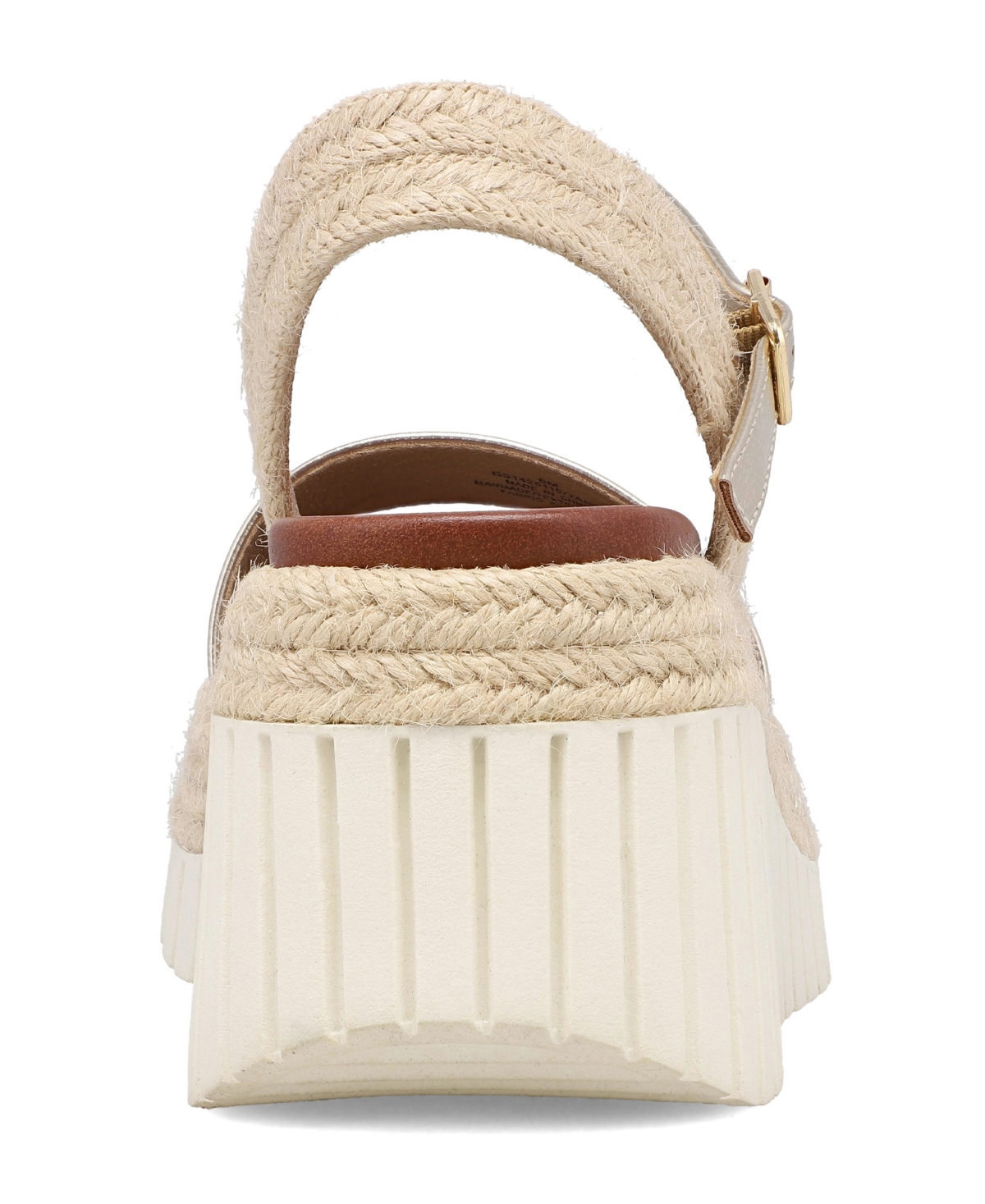 Mia Yanis Ankle Strap Platform Wedge Sandal In Sand