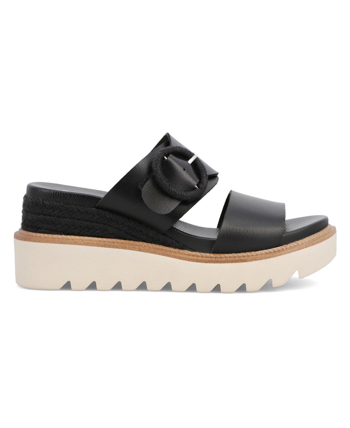 Shop Mia Women's Orla Slip-on Wedge Sandals In Black
