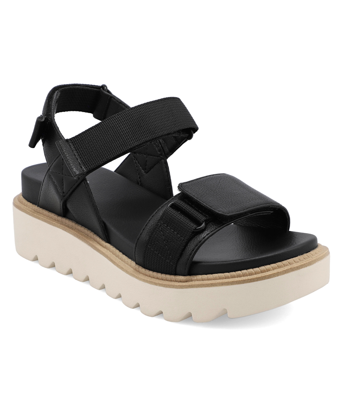 Mia Jony Ankle Strap Platform Sandal In Black