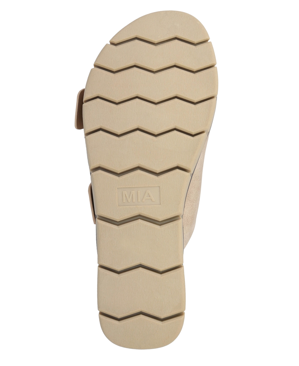 Shop Mia Women's Esei Double Buckle Slip-on Slide Sandals In Dusty Soft Gold