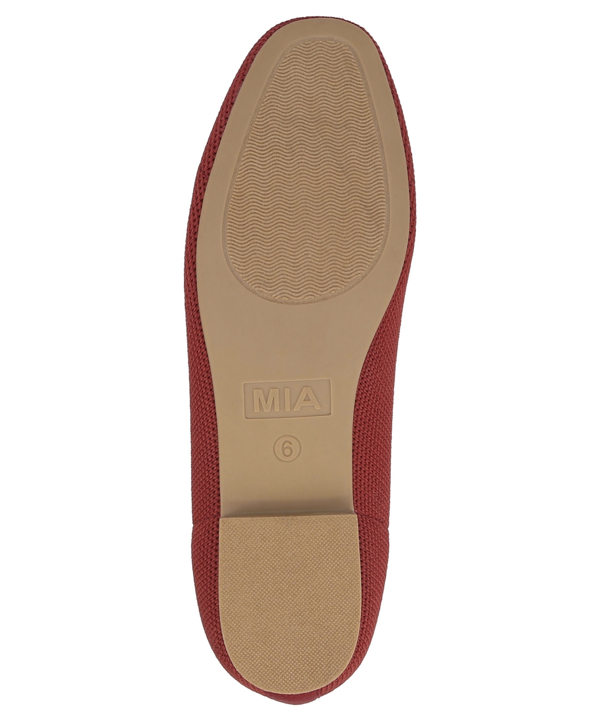 Mia Women's Rasia Ballet Knit Round Toe Flats In Red