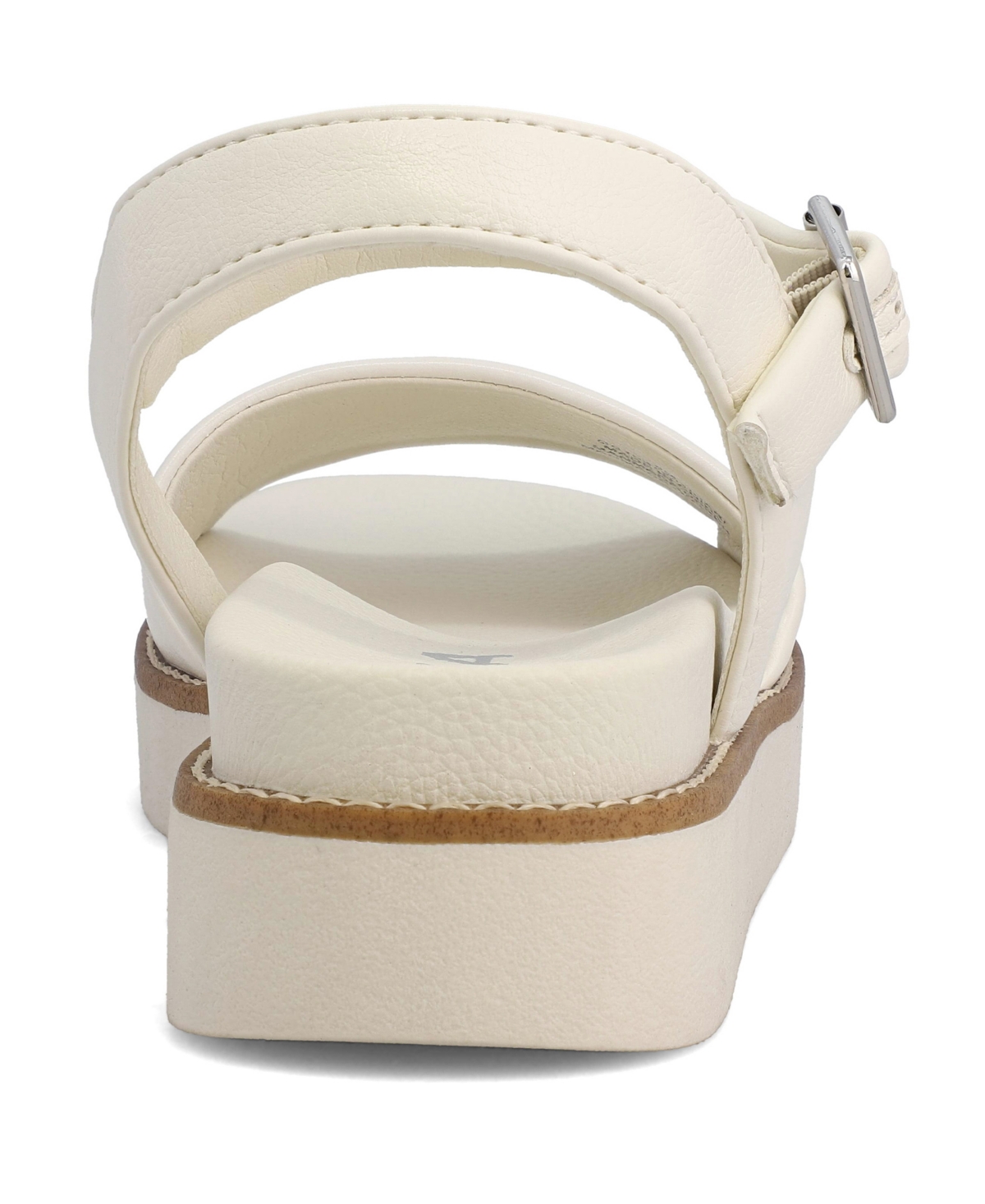 Mia Nari Ankle Strap Platform Sandal In Bone
